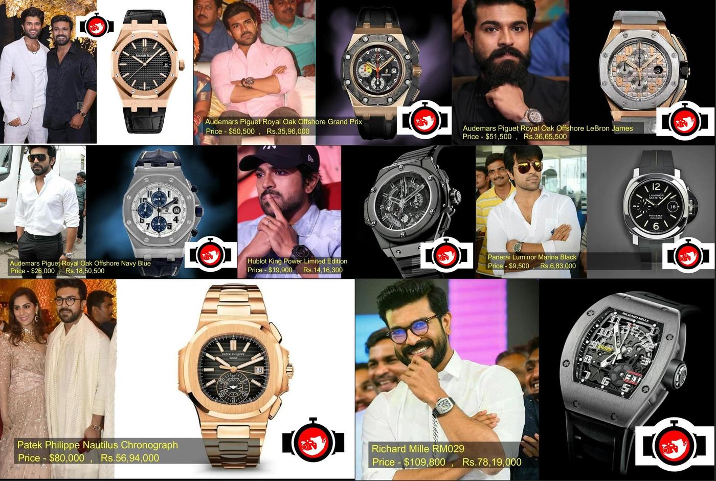 The Luxury Watches Collection of Ram Charan: A Closer Look 